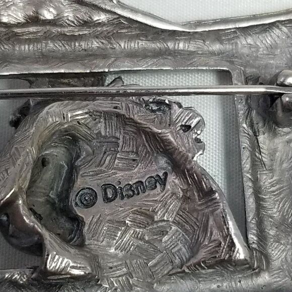 Vintage Disney Eeyore Look on the Brightside Brooch, Silver Tone Lapel Pin - Picture 4 of 7